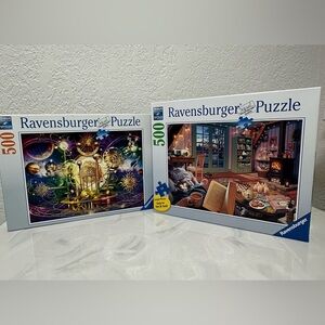 Ravensburger Puzzle Set - Golden Solar System and Cozy Retreat
